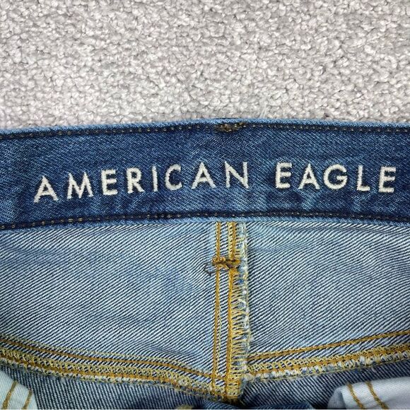 American Eagle Jeans Men's 30X27 Blue Baggy Straight Mid-Rise Dark Wash Denim - Picture 5 of 12